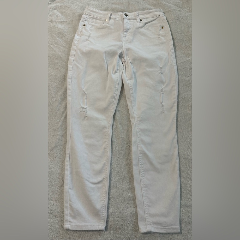 Pistola Distressed White Denim Jeans - Size 27